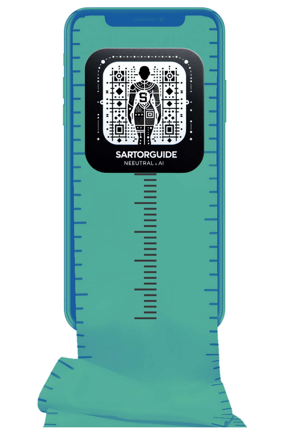 SartorGuide AI device mockup